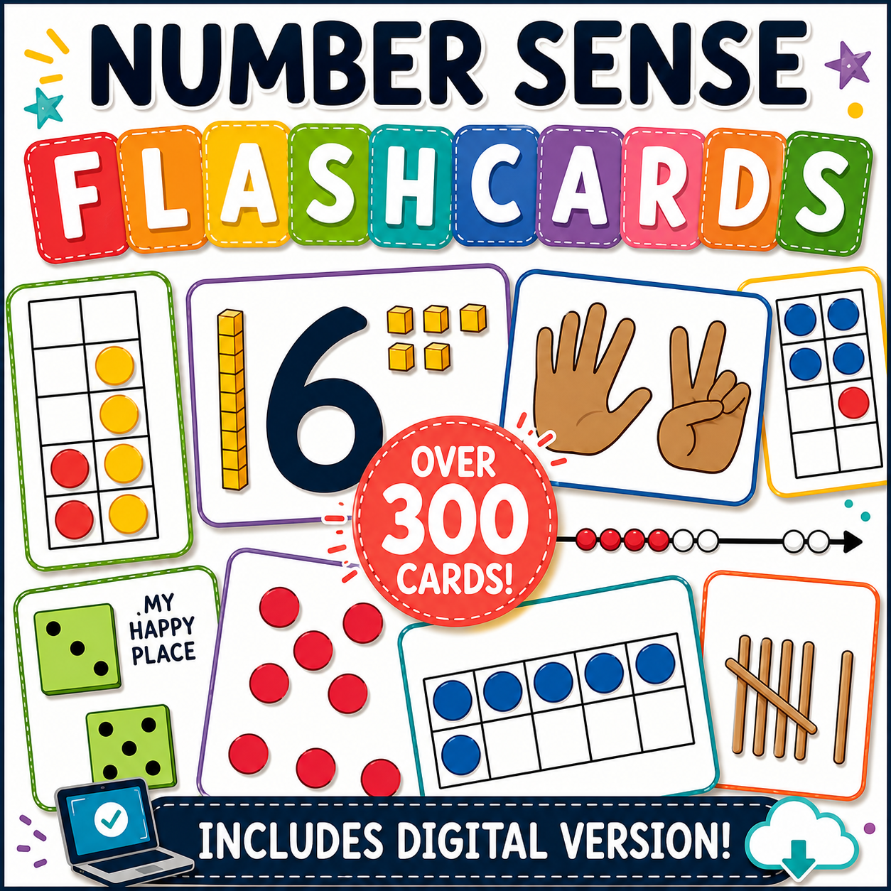 Subitizing Cards & Slides | Number Sense Dot Cards, Ten Frames & Math Flash Cards