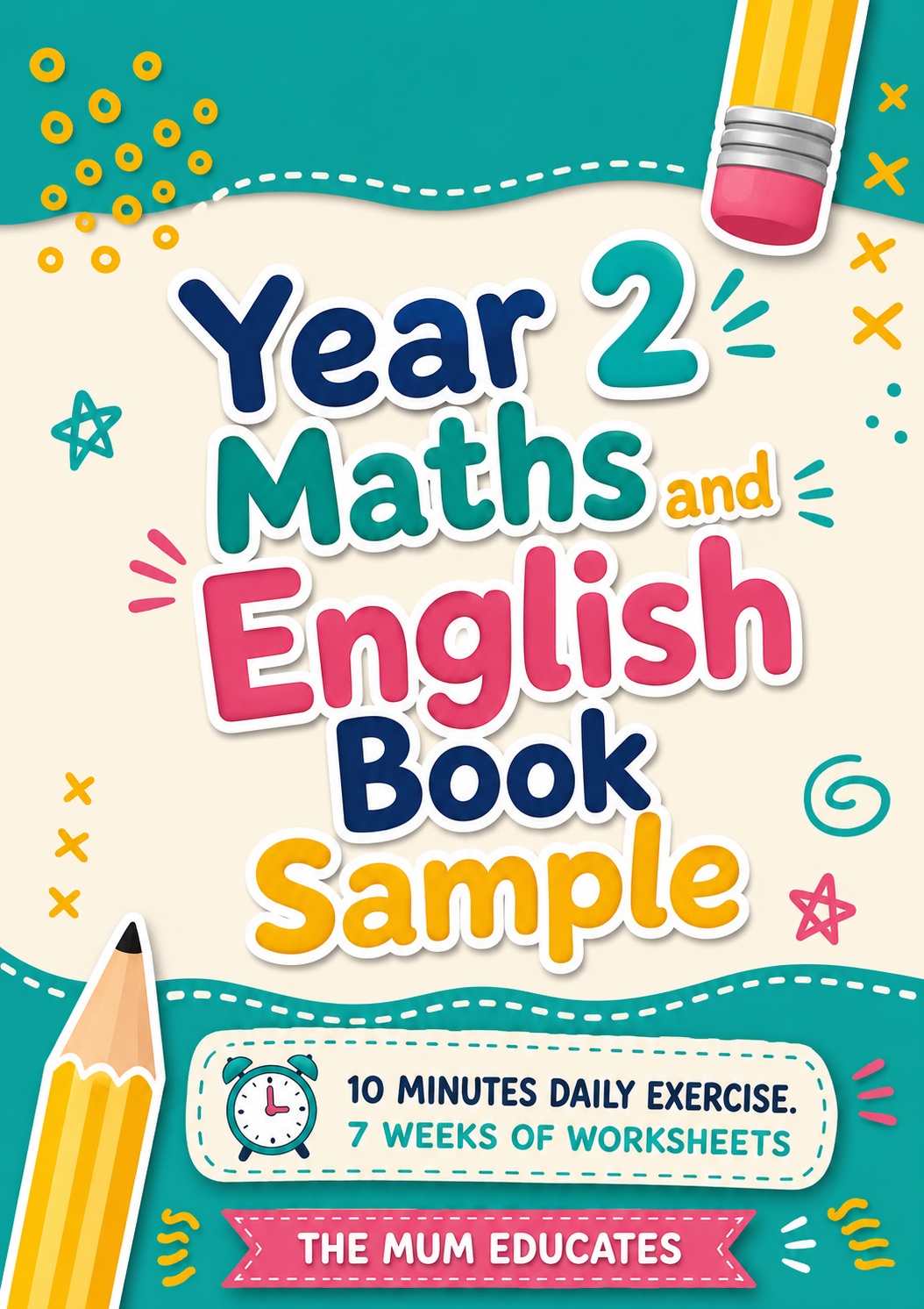 Daily Grade 2 Math & English Revision Book | Practice Worksheets & Review Activities