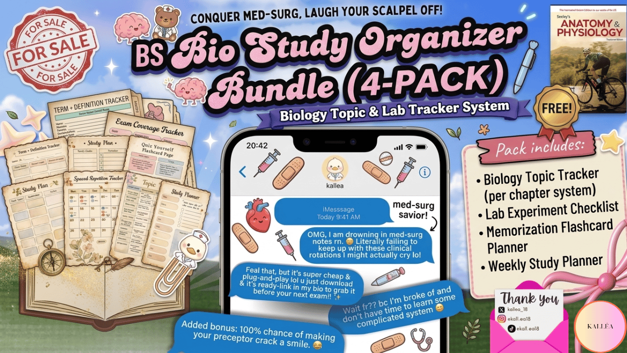 BS Bio Study Organizer Bundle (4-PACK) - Payhip