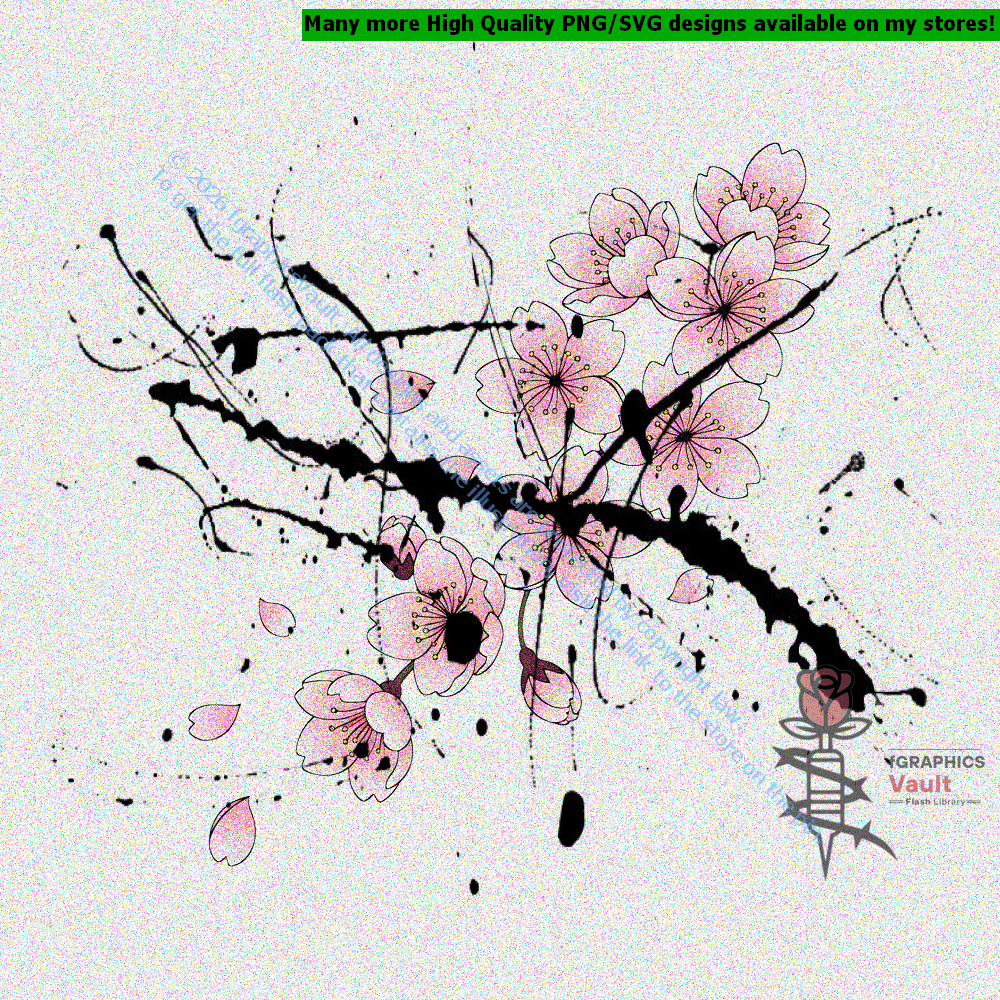 Collection of cherry blossom sakura tattoo flash designs featuring traditional Japanese irezumi artwork, floral motifs, and detailed tattoo reference illustrations.