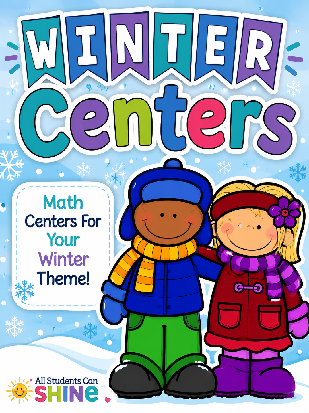 Winter Math Centers for Kindergarten, 1st & 2nd Grade | Seasonal Math Activities