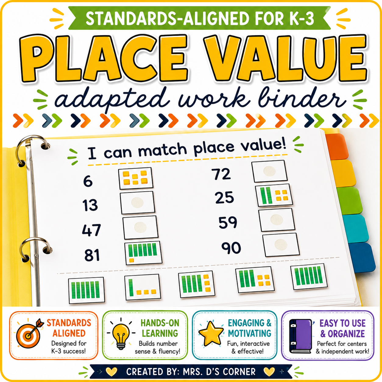 Place Value Adapted Work Binder | Number Sense Math Activities & Practice