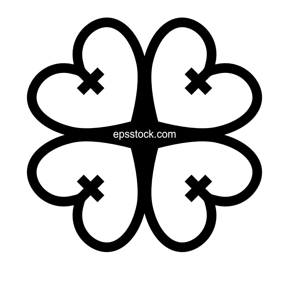 Nyame Dua symbol, black isolated vector silhouette