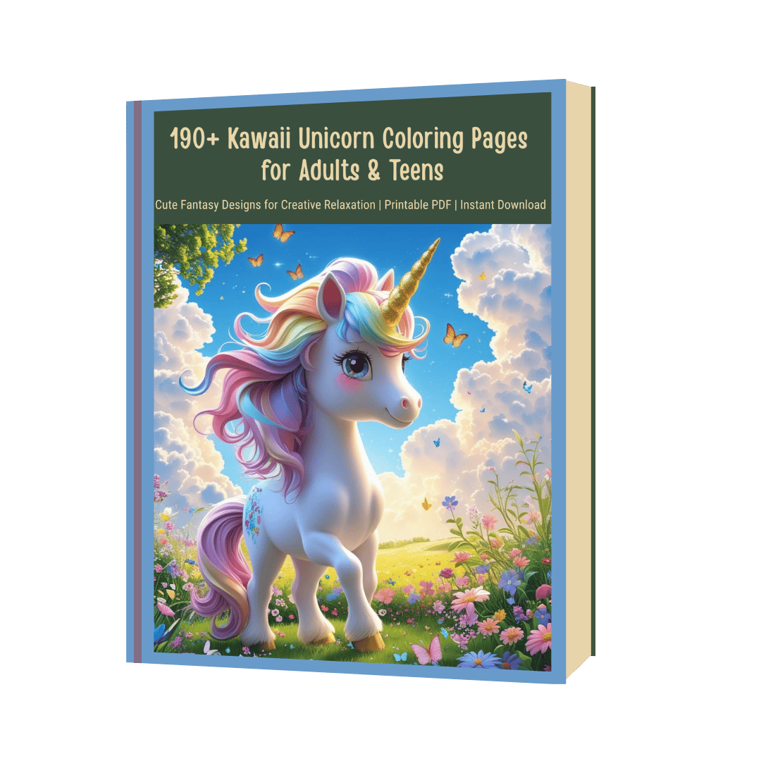 190+ Kawaii Unicorn Coloring Pages for Adults & Teens — Cute Fantasy Designs for Creative Relaxation