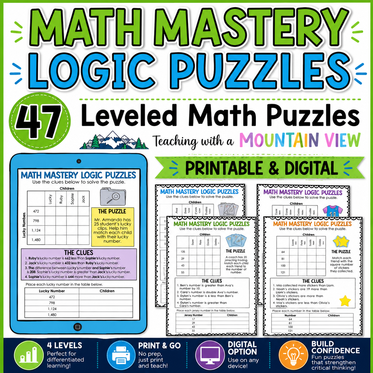 Math Logic Puzzles | Critical Thinking & Enrichment Activities
