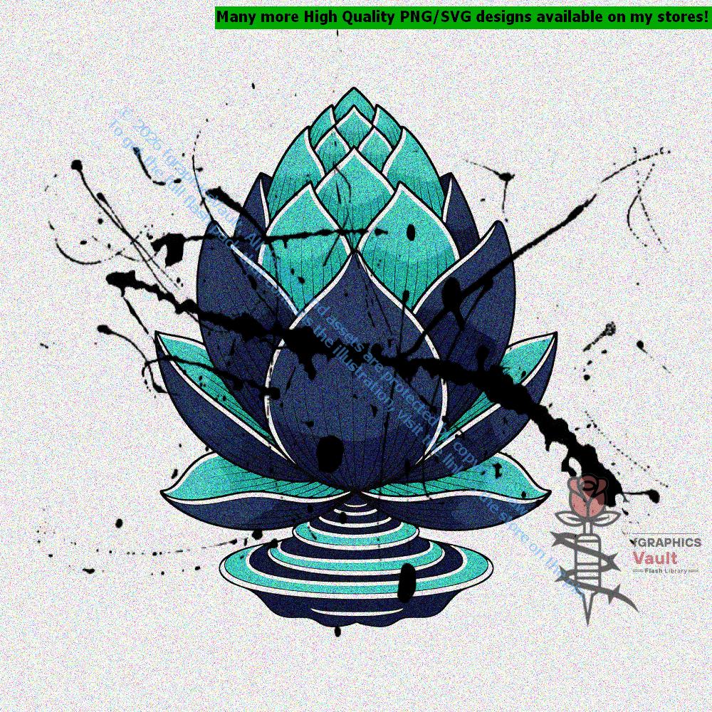Collection of 60 Japanese lotus flower tattoo flash designs featuring traditional irezumi floral artwork, ornamental lotus motifs, and detailed tattoo reference illustrations.