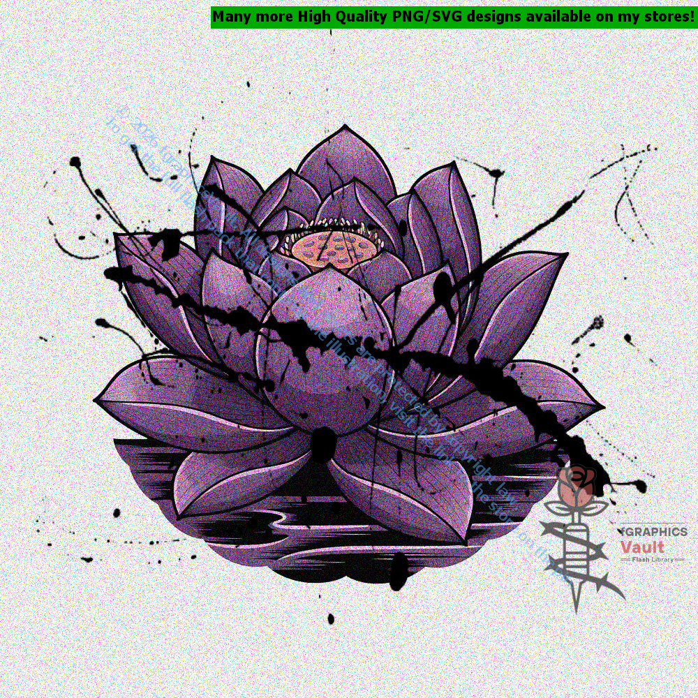 Collection of 60 Japanese lotus flower tattoo flash designs featuring traditional irezumi floral artwork, ornamental lotus motifs, and detailed tattoo reference illustrations.