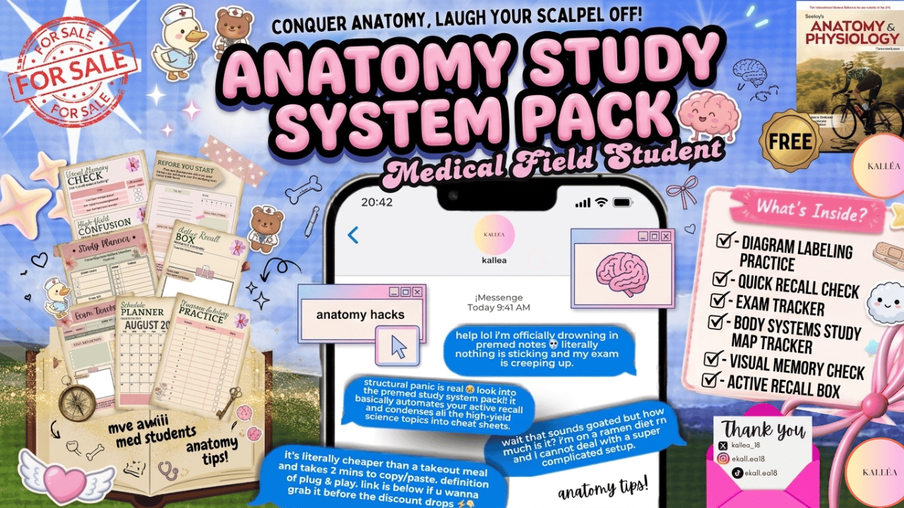Anatomy Revision Planner Kit (4-PACK)-10pages - Payhip