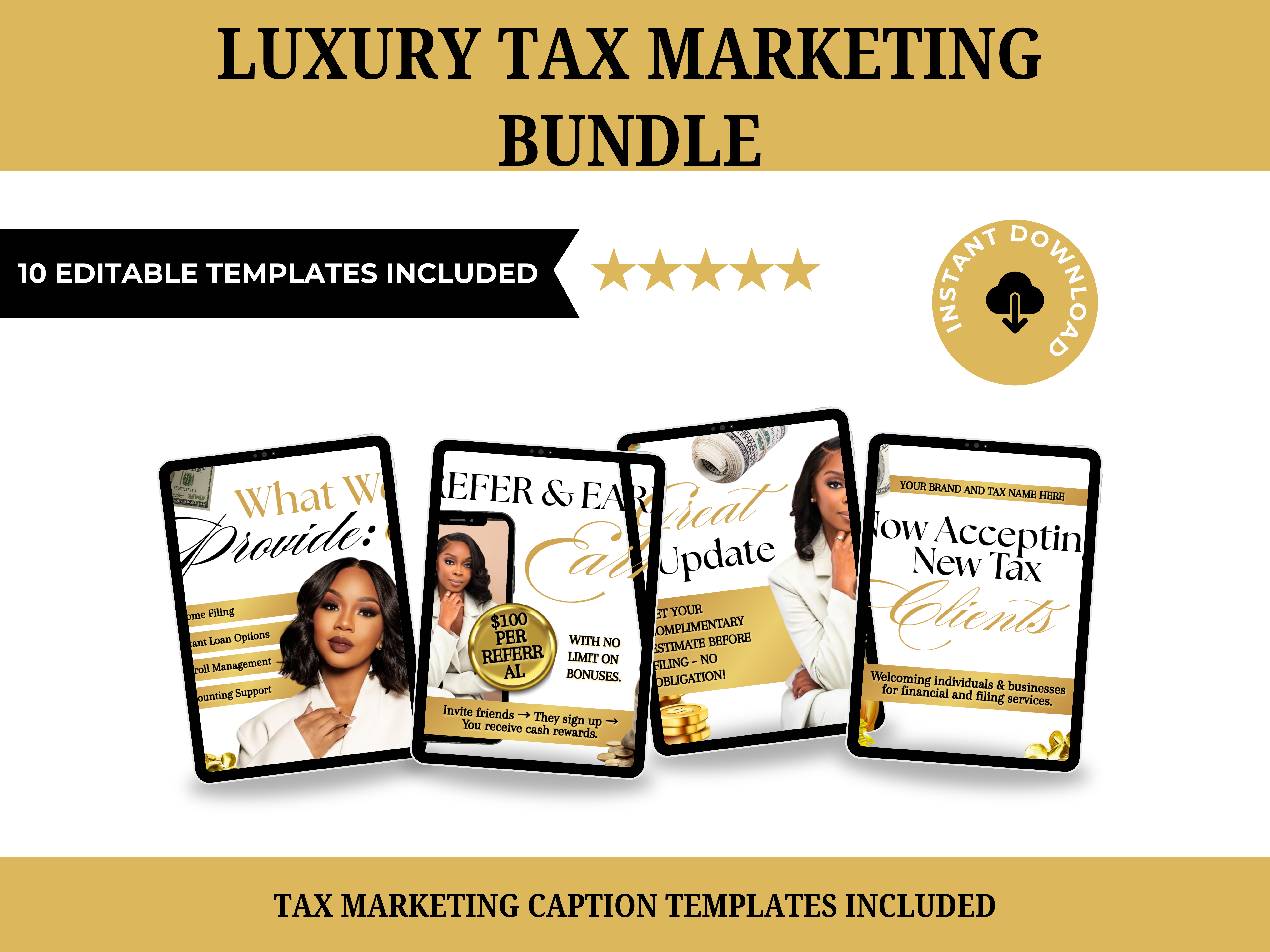Luxury Tax Marketing Canva Bundle - Payhip