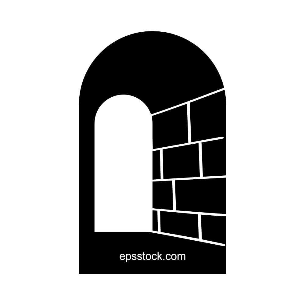 thick walls symbol, black isolated vector silhouette