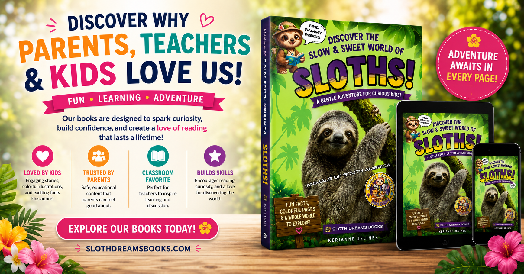 Discover why kids, parents, teachers and librarians LOVE Sloth Dreams Books & Publishing Company