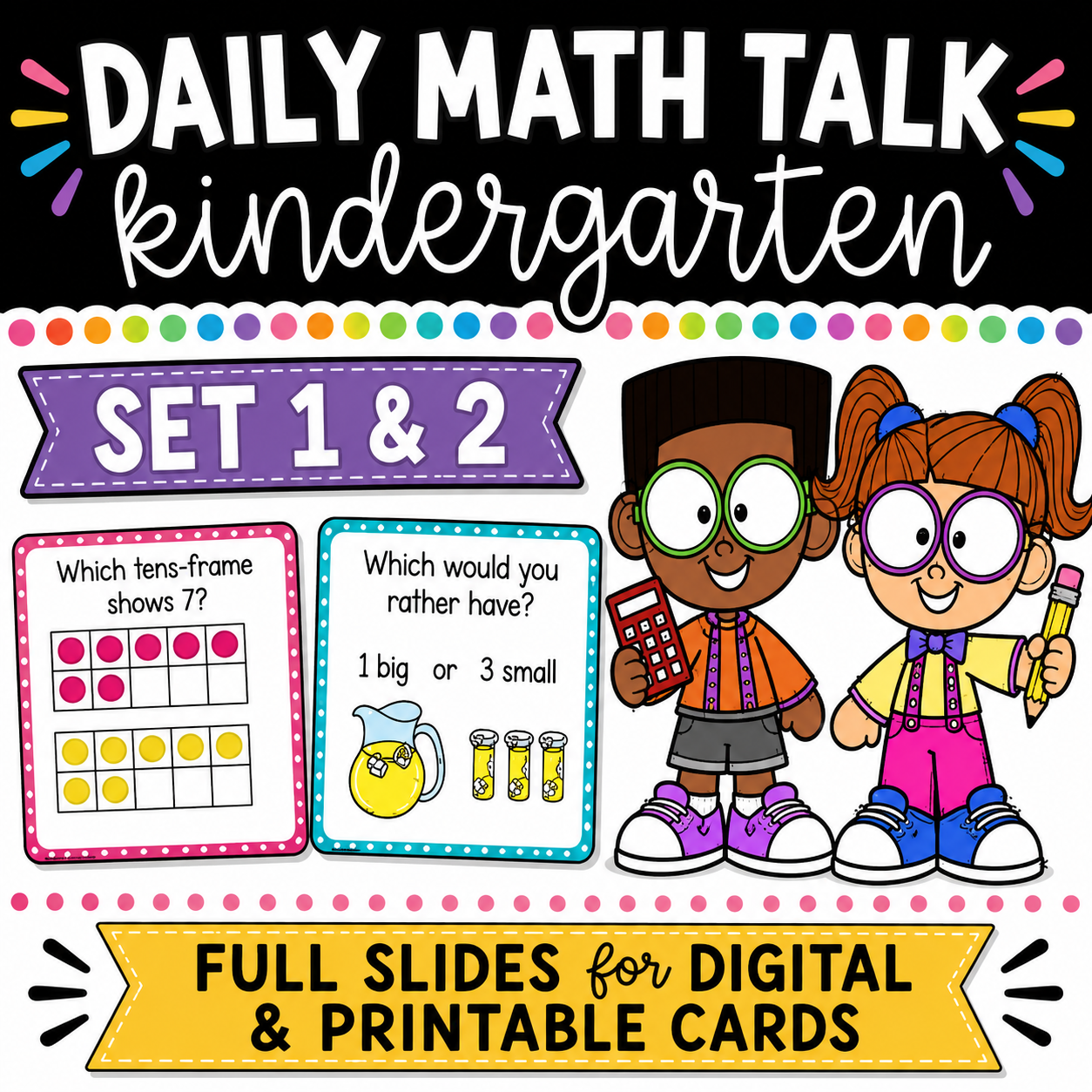 Kindergarten Math Talks Set 1 & 2 | Number Sense & Mental Math Activities