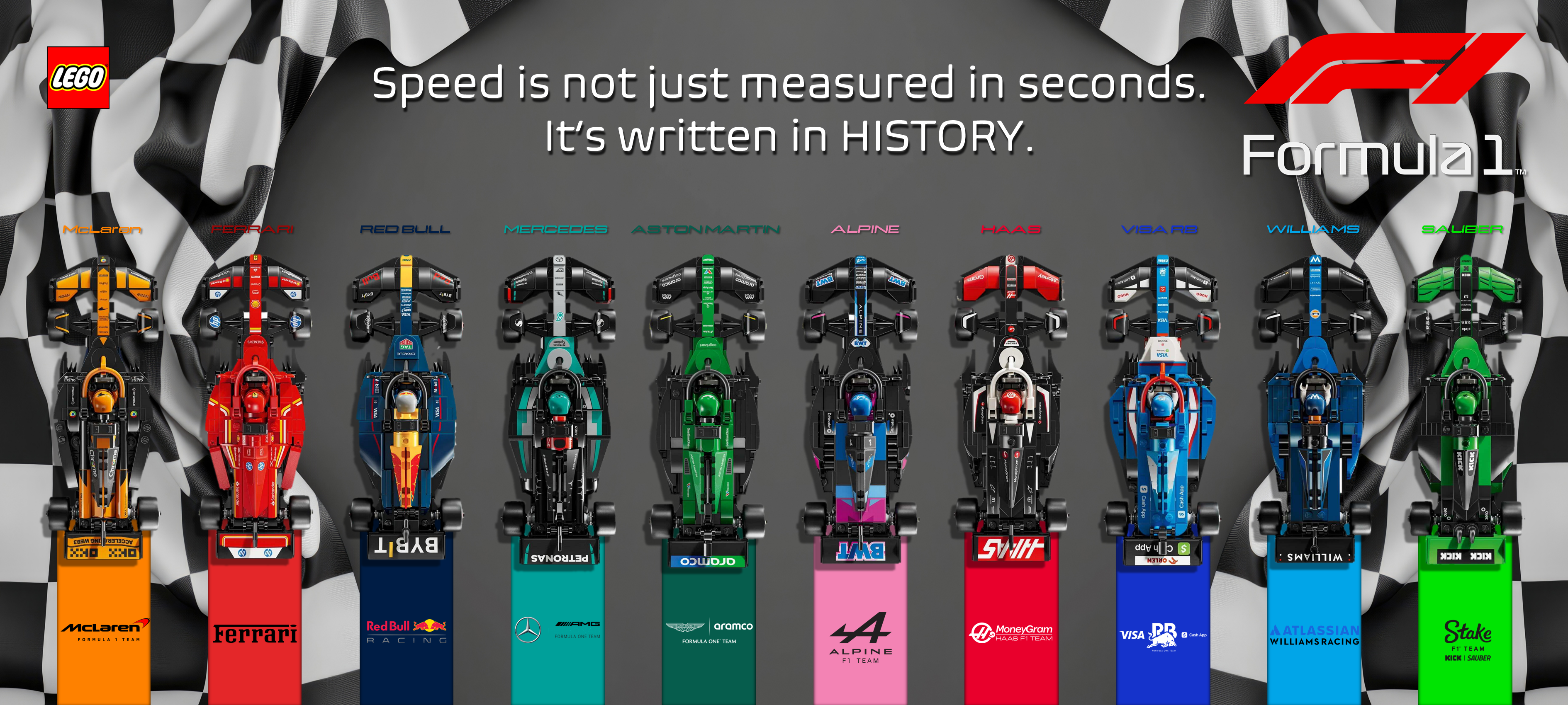 LEGO F1 Grid Poster – Formula 1 Teams Collection – Panoramic Wall Art ...