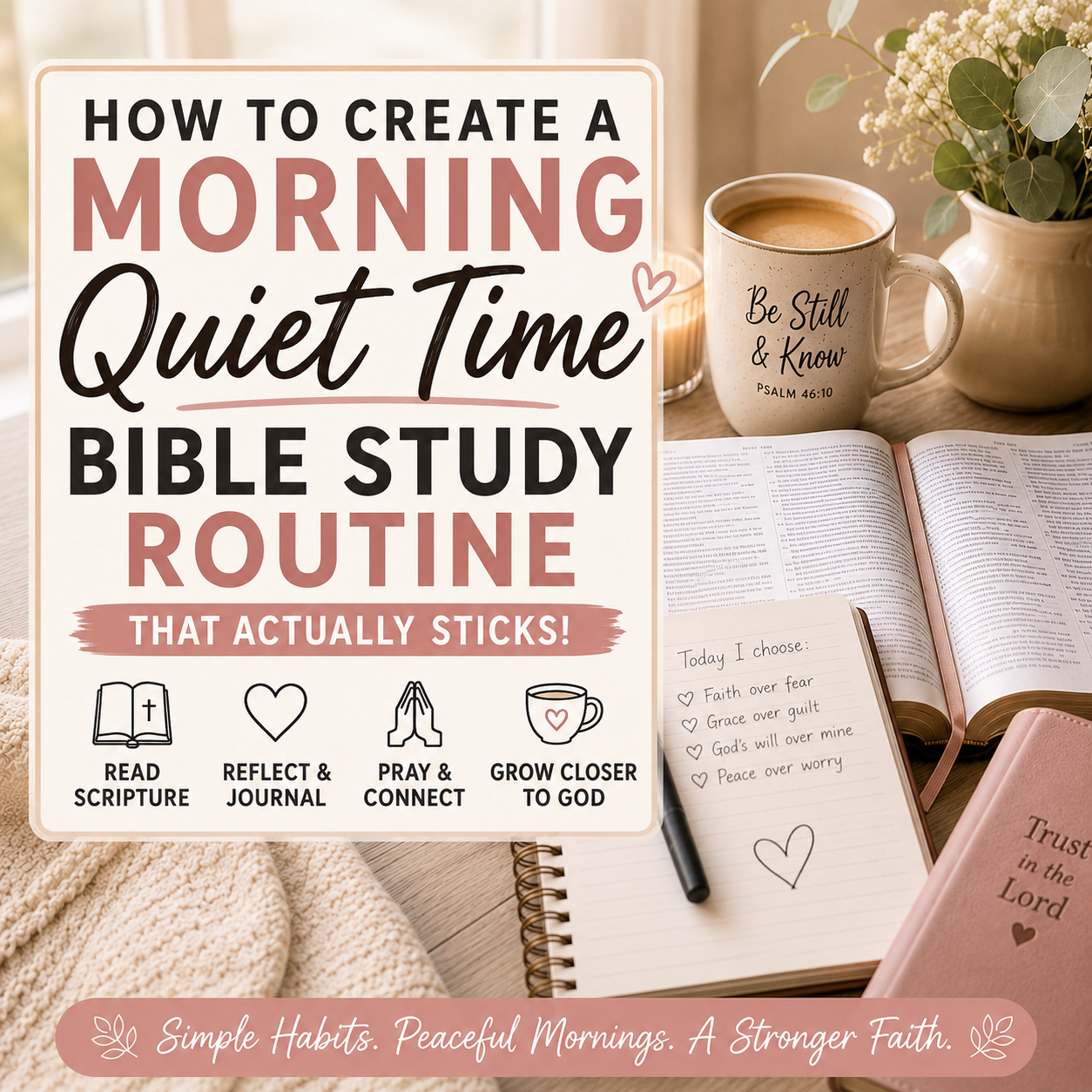 How to Create a Morning Quiet Time Bible Study Routine That Actually Sticks