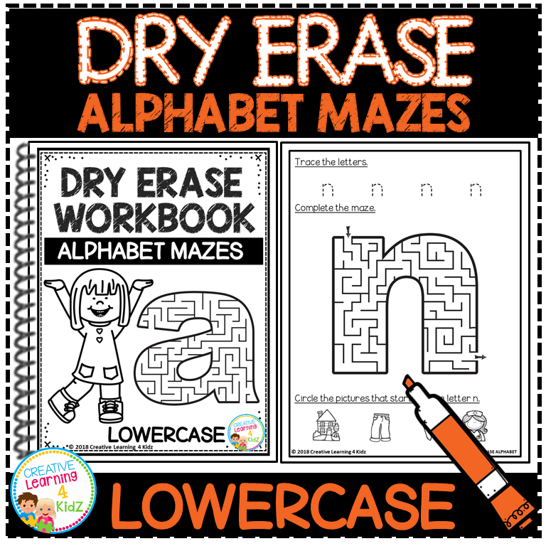 Alphabet Mazes Lowercase Letters | Letter Recognition, Tracing ...