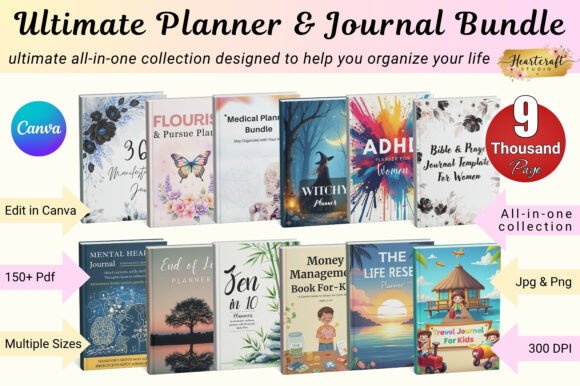 Ultimate Planner & Journal Bundle | All-in-One Digital Planning Bundle ...