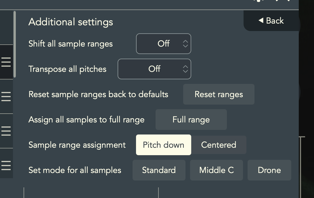 Outgrowth's new sample configuration options