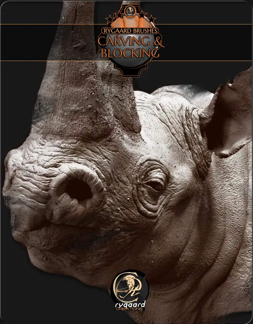 Rygaard Carving and Blocking brush pack - 3DCoat