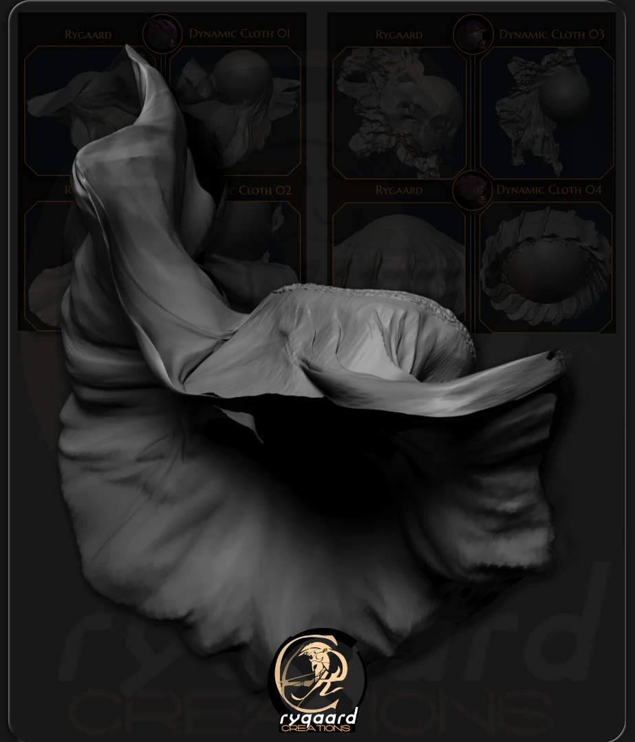 why rygaard dynamic cloth pack brush - 3DCoat