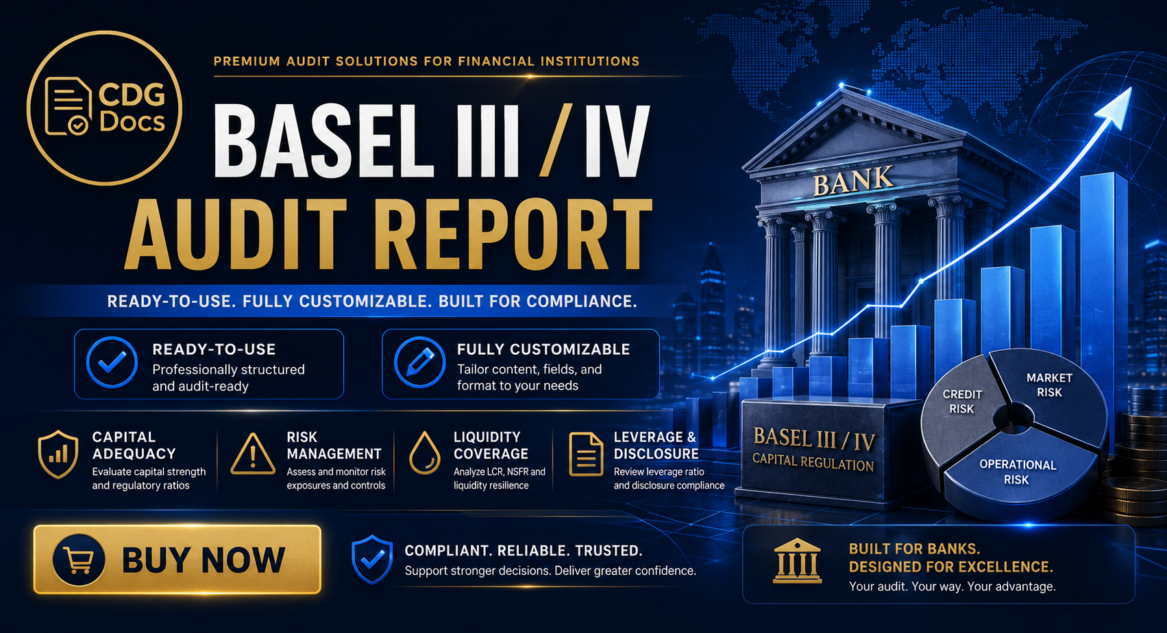 Basel Report Basel III IV Audit Report Template | Banking Capital Compliance ...