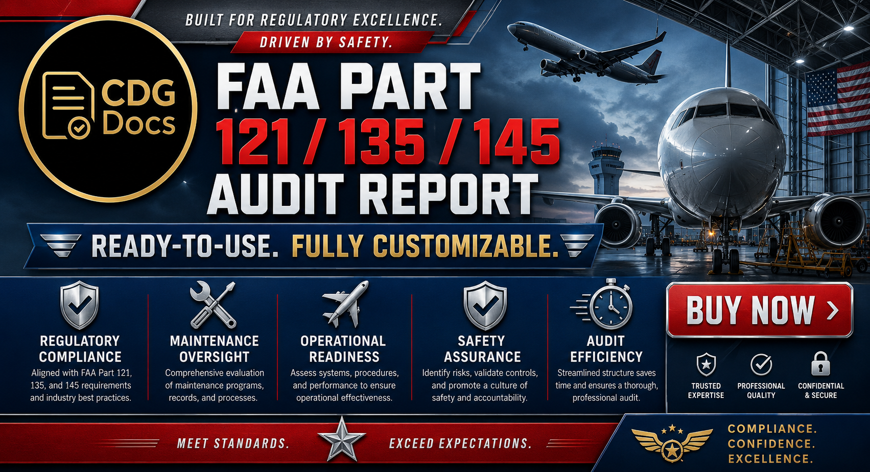 FAA Part 121 135 145 Audit Report Template | Aviation Compliance ...