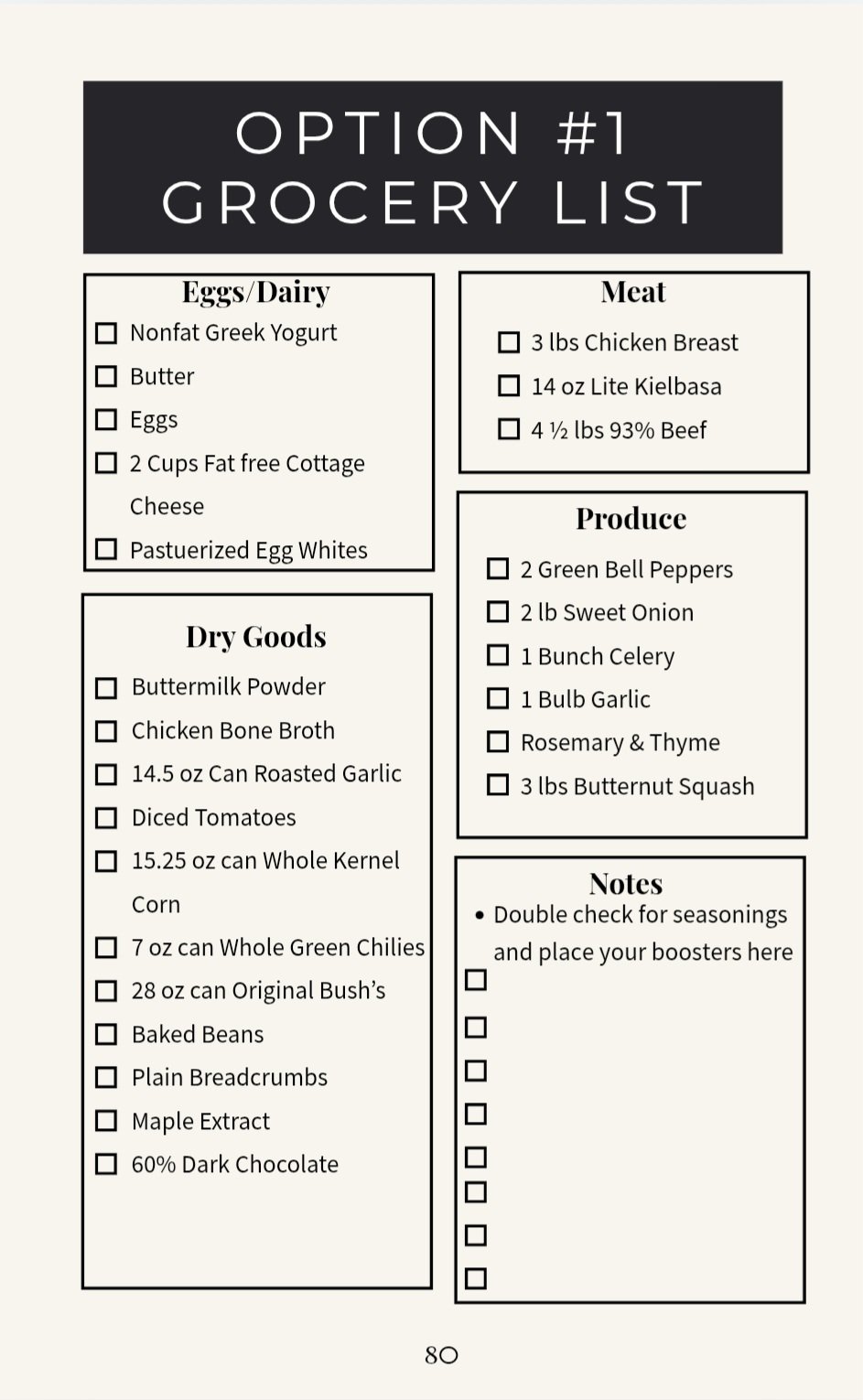 Grocery List