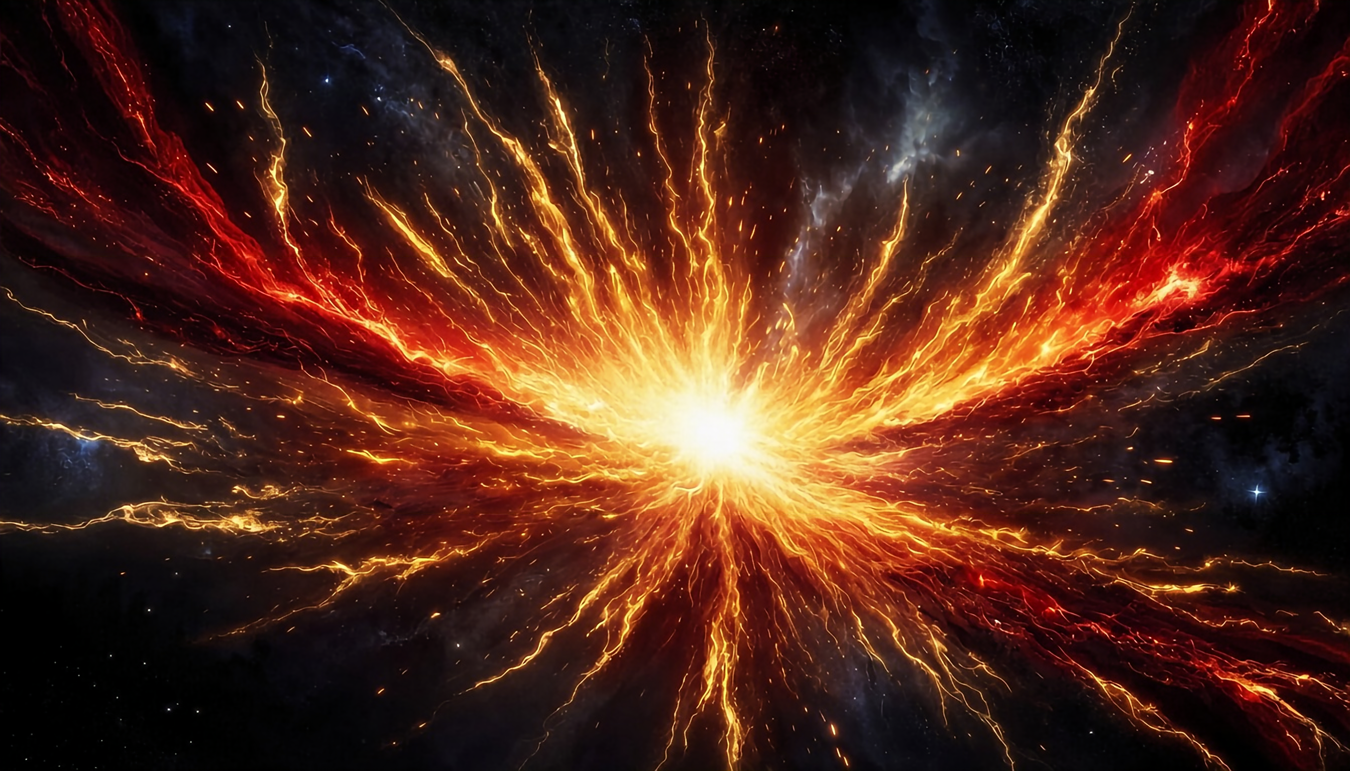Blast shockwave, fueled by cosmic energy