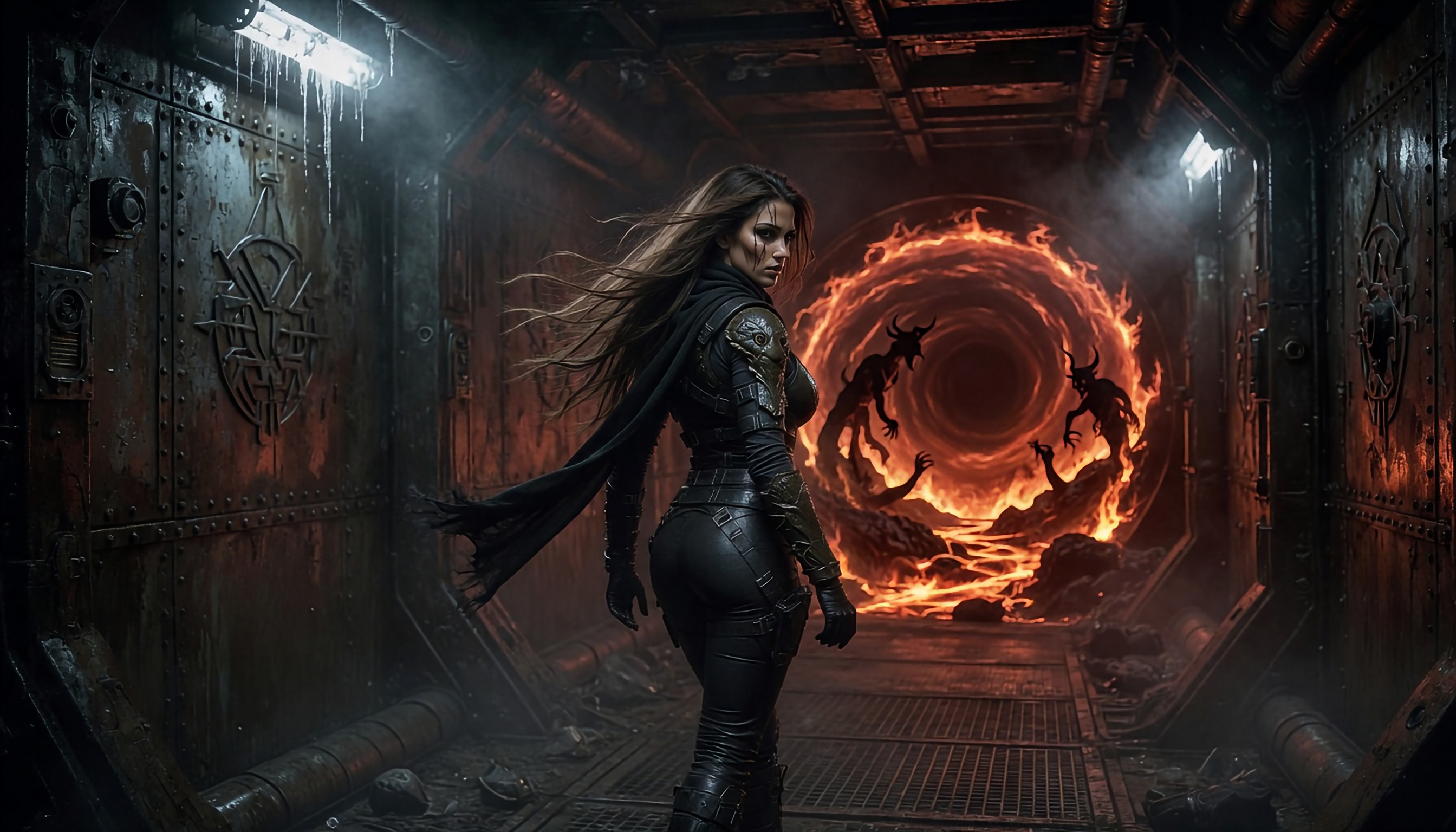 Columbian, female, ninja, soldier, entering into the depths' of hell 2