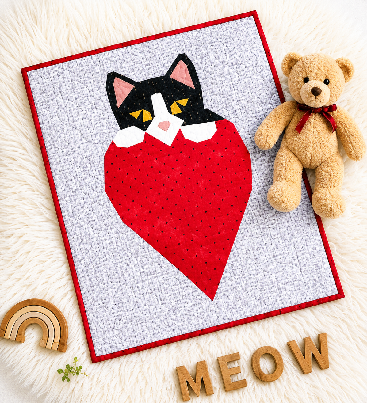 I love cats foundation paper piecing pattern quilt block