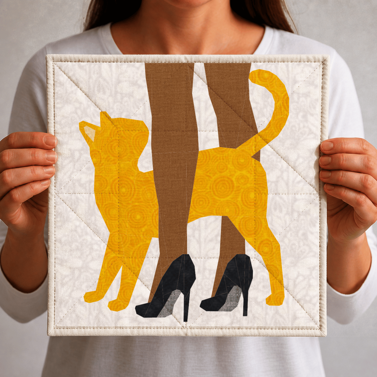 Cat Figure Eight – FPP Foundation Paper Piecing – 5 Sizes – PDF