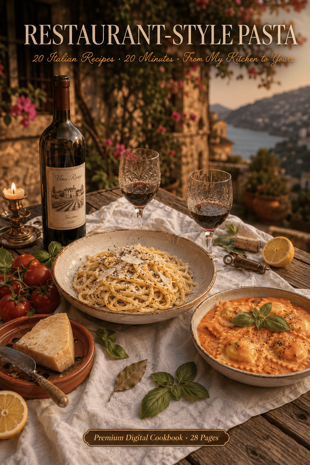 Italian Pasta Recipes PDF – 12 Restaurant-Style Dinners in 20 Minutes