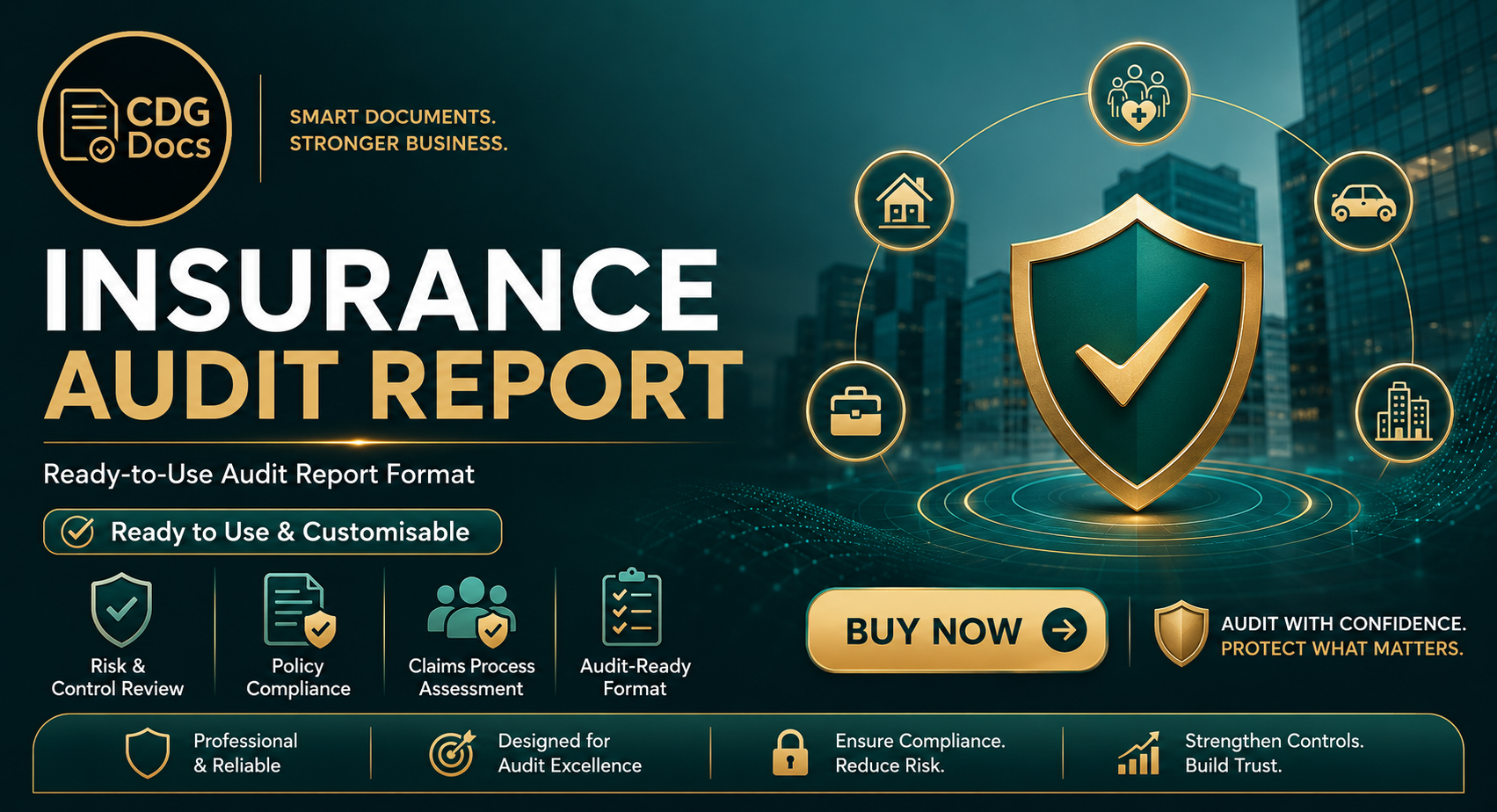 Insurance Audit Report Template | Policy Coverage Review | Editable ...