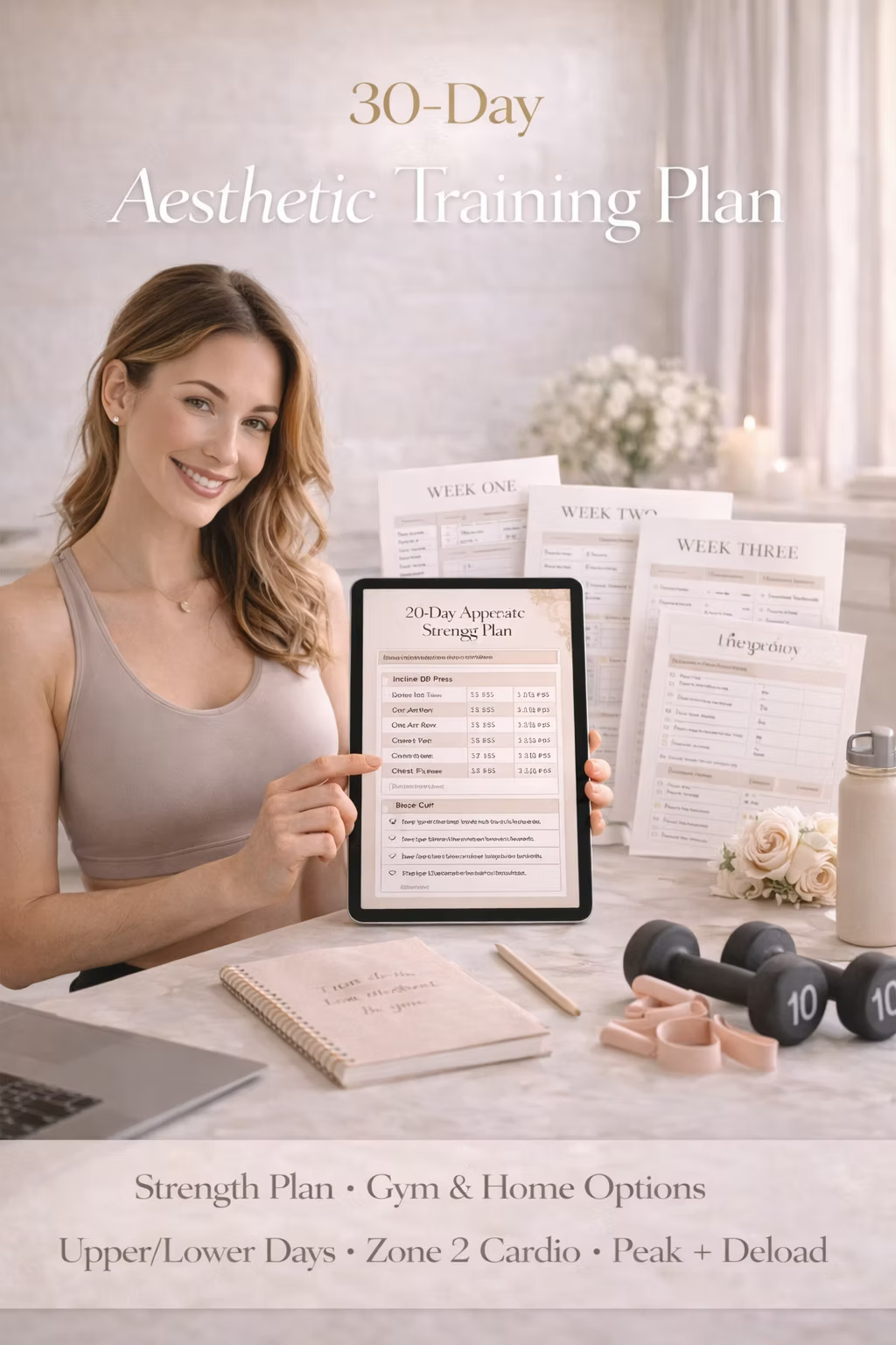 30-Day Womens Workout Plan PDF | Gym & Home Training Program