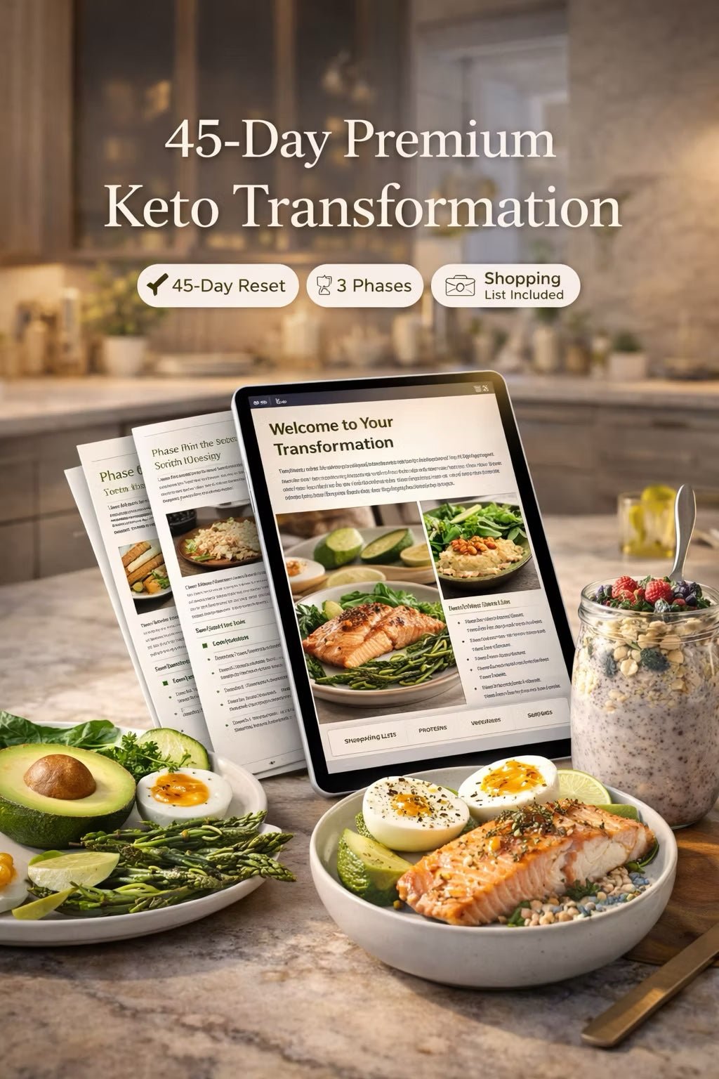 45-Day Keto Reset for Women PDF | Clean Keto Meal Plan, Fitness & Shopping List Guide