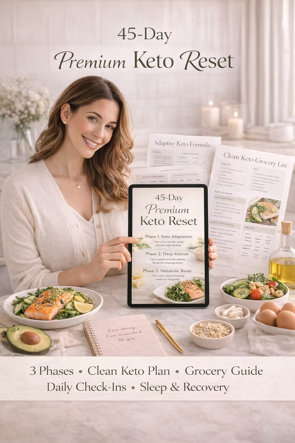 45-Day Premium Keto Wellness Roadmap for Women PDF | 3-Phase Clean Keto & Lifestyle Plan