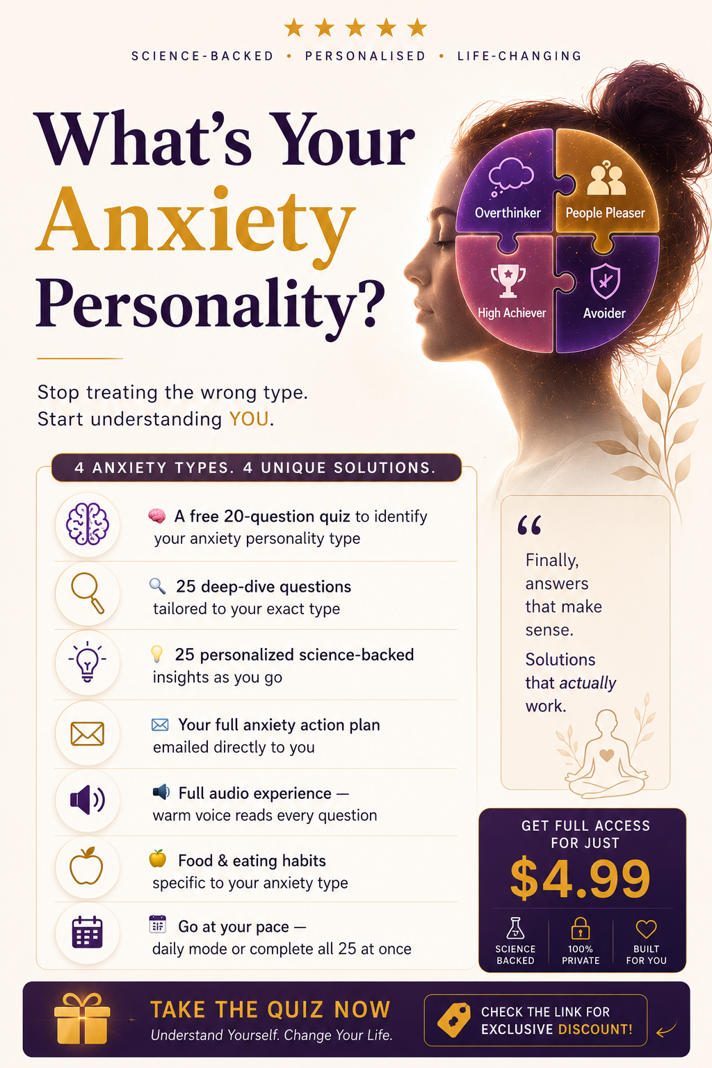 Anxiety personality type App