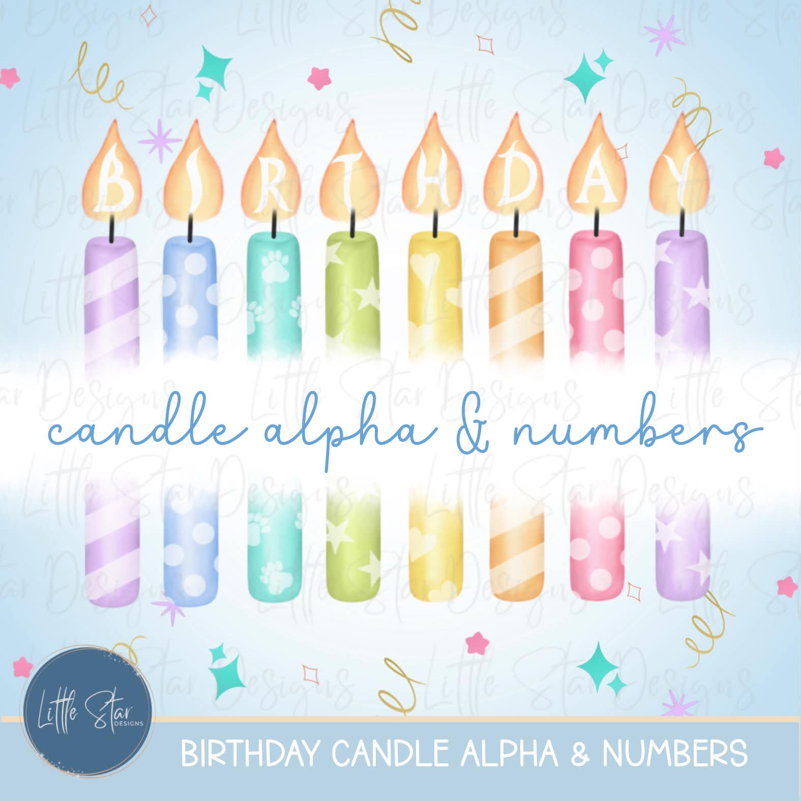 Birthday Candle Alpha & Numbers - Payhip