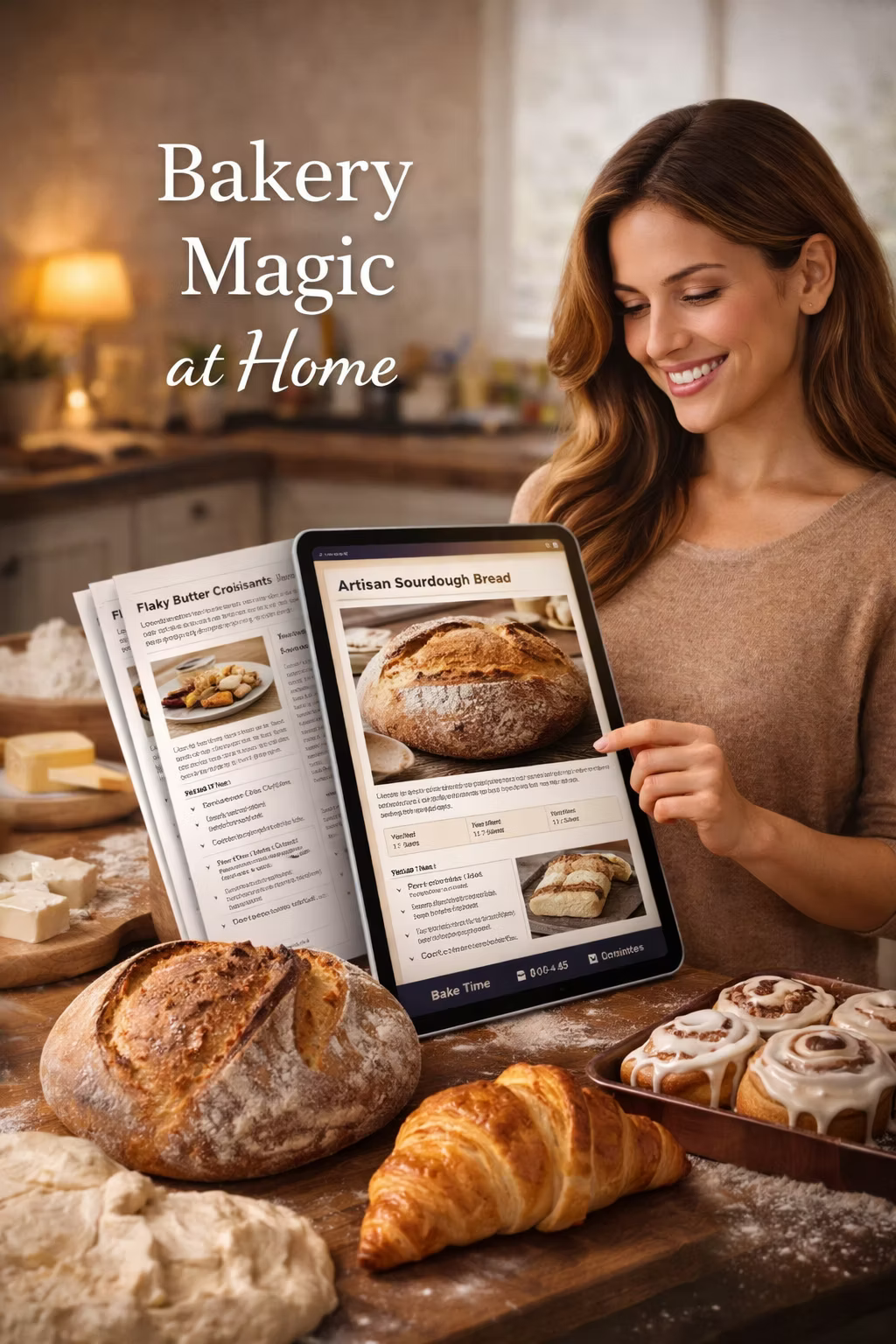 Artisan Bakery Cookbook PDF: 20 Sourdough, Pastries & Bread Recipes for Home Bakers