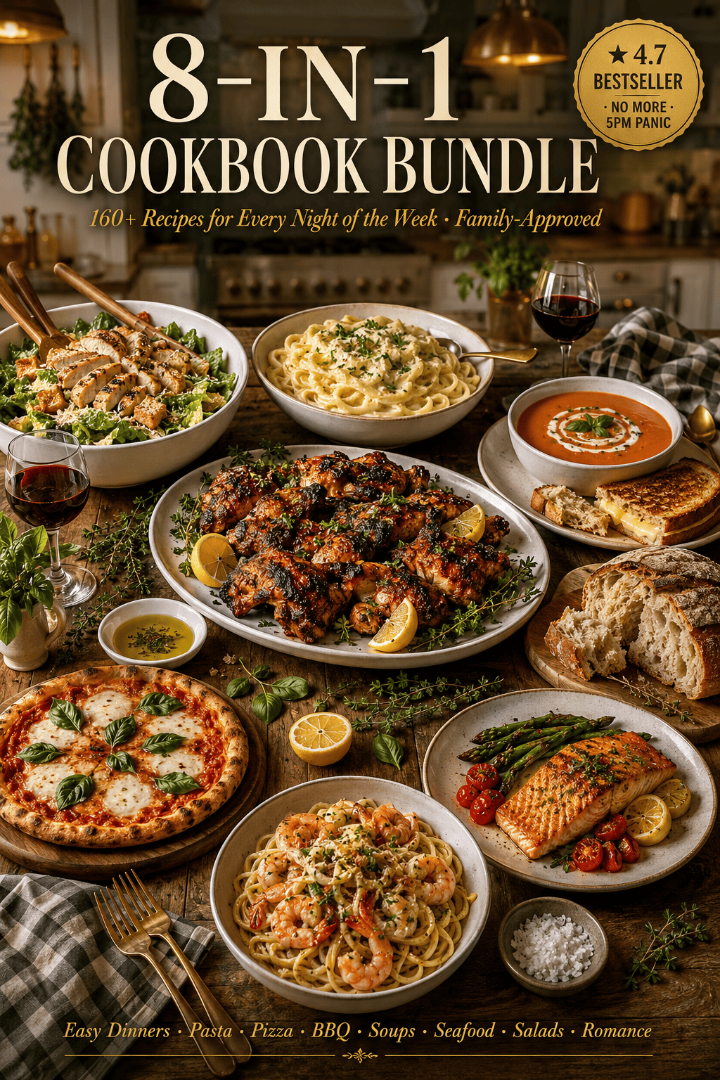 Ultimate Digital Cookbook Bundle: 160+ Easy Recipes — Pasta, Pizza, BBQ & More PDF