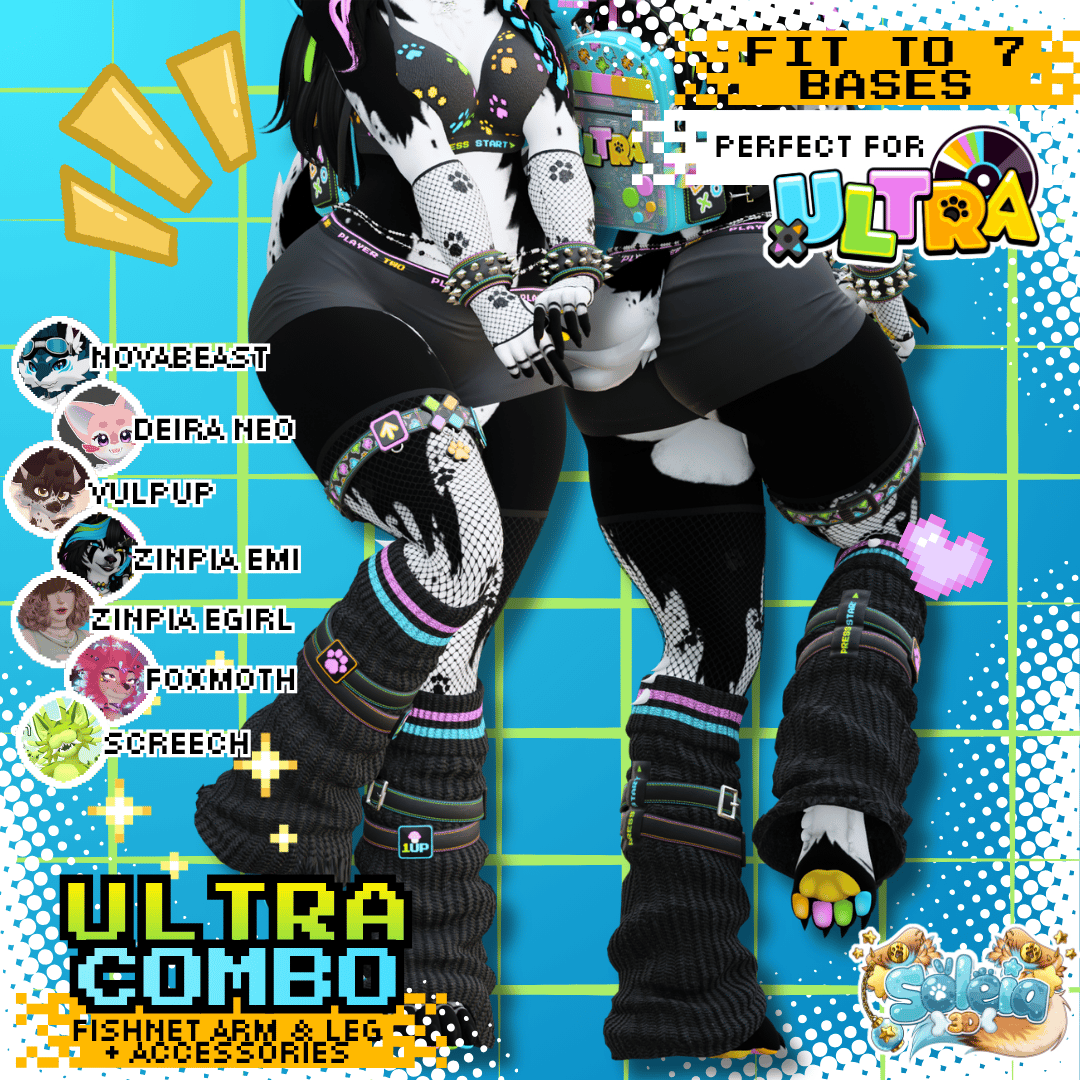 ULTRA Combo - Fishnet & Warmers Combo Set - 7 BASES (Emi, EGirl, Deira Neo, Vulpup, Novabeast, FoxMoth, Screech)