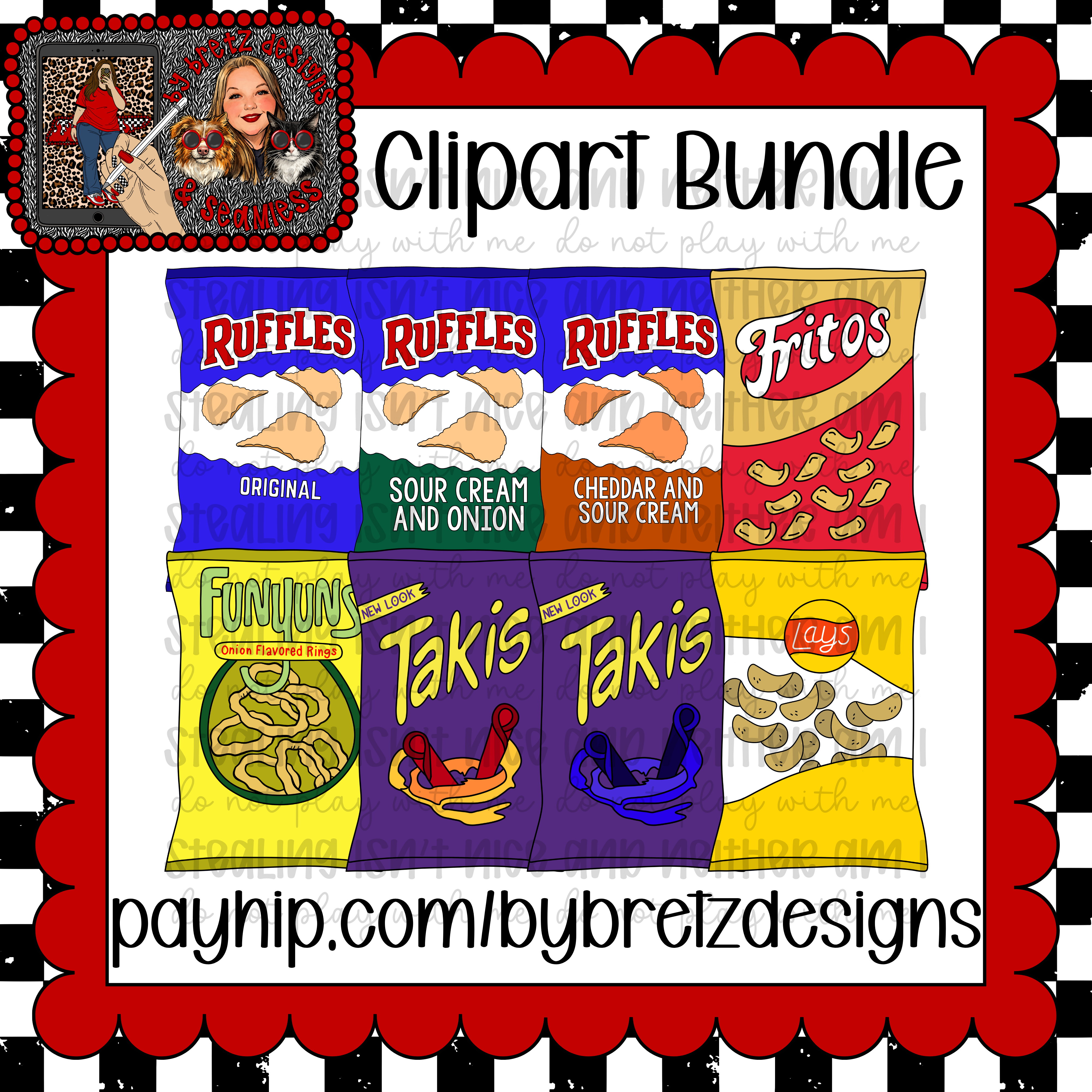 8 Piece Chip Clipart Bundle Pack - Payhip