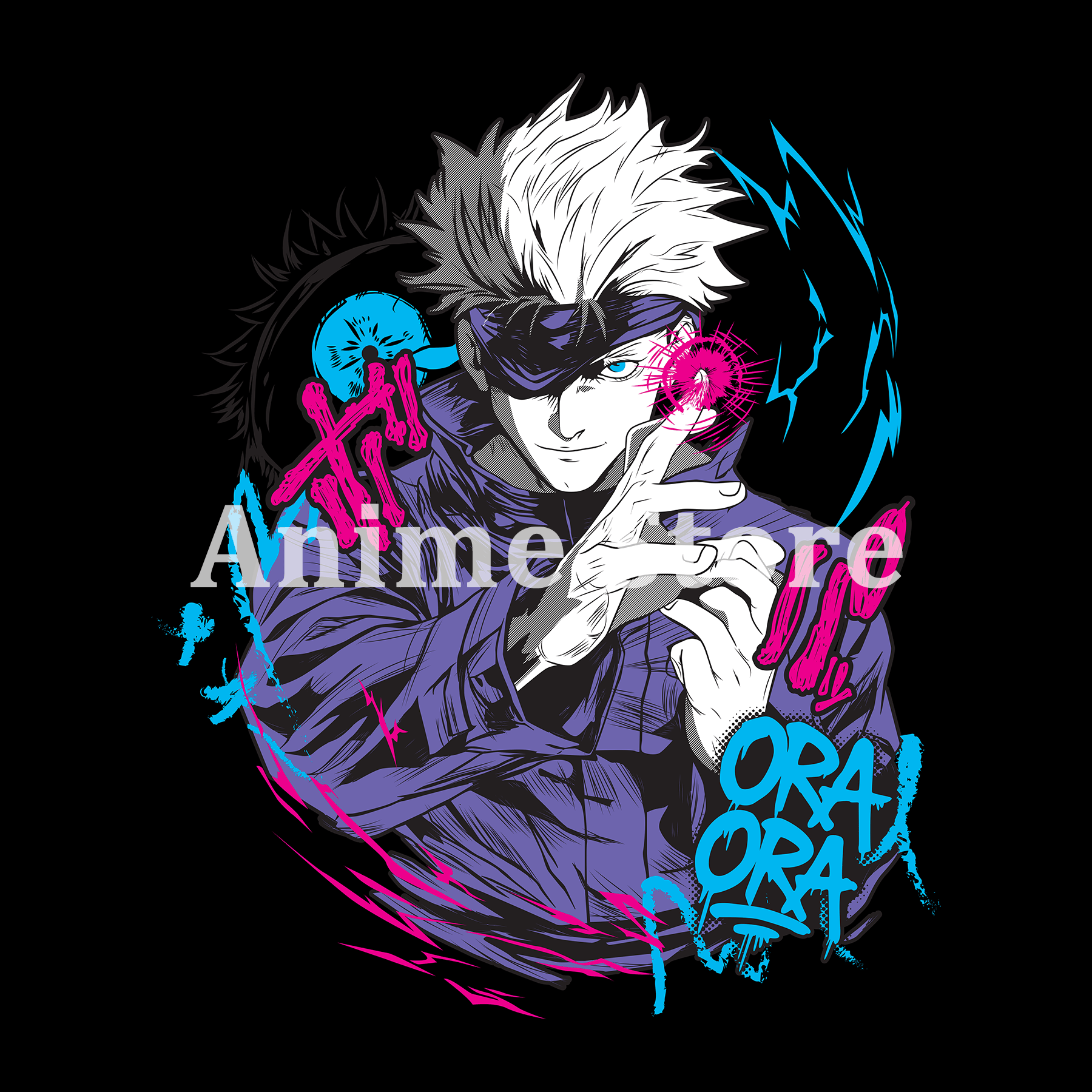 Satoru Gojo Neon Strike Jujutsu Kaisen| Instant Digital Download - Payhip