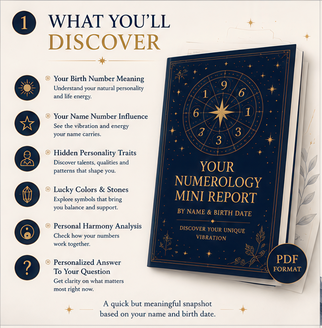 Cairo Numerology Mini - Destiny Code from Name Birth Day [PDF]