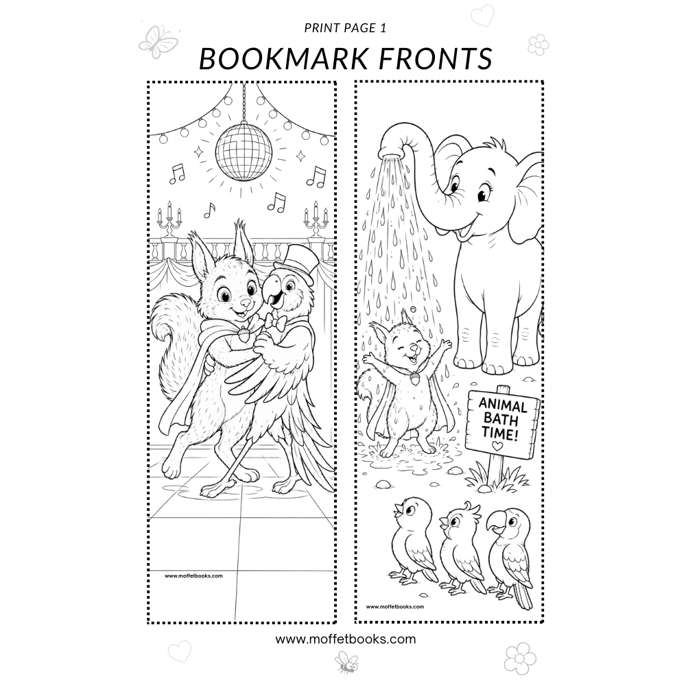 Moffet's Jumbo Printable Bookmarks - In the Zoo - Moffet Books