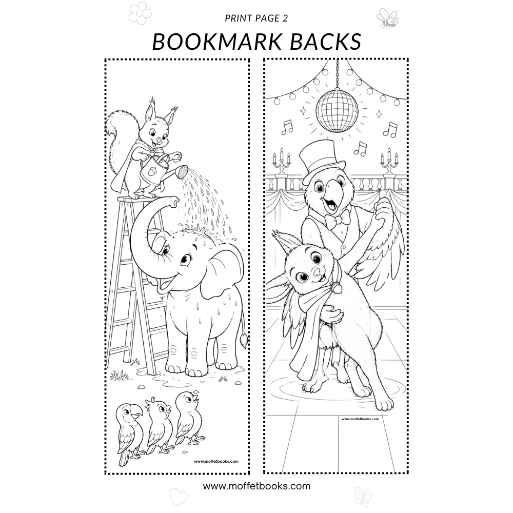 Moffet's Jumbo Printable Bookmarks - In the Zoo - Moffet Books