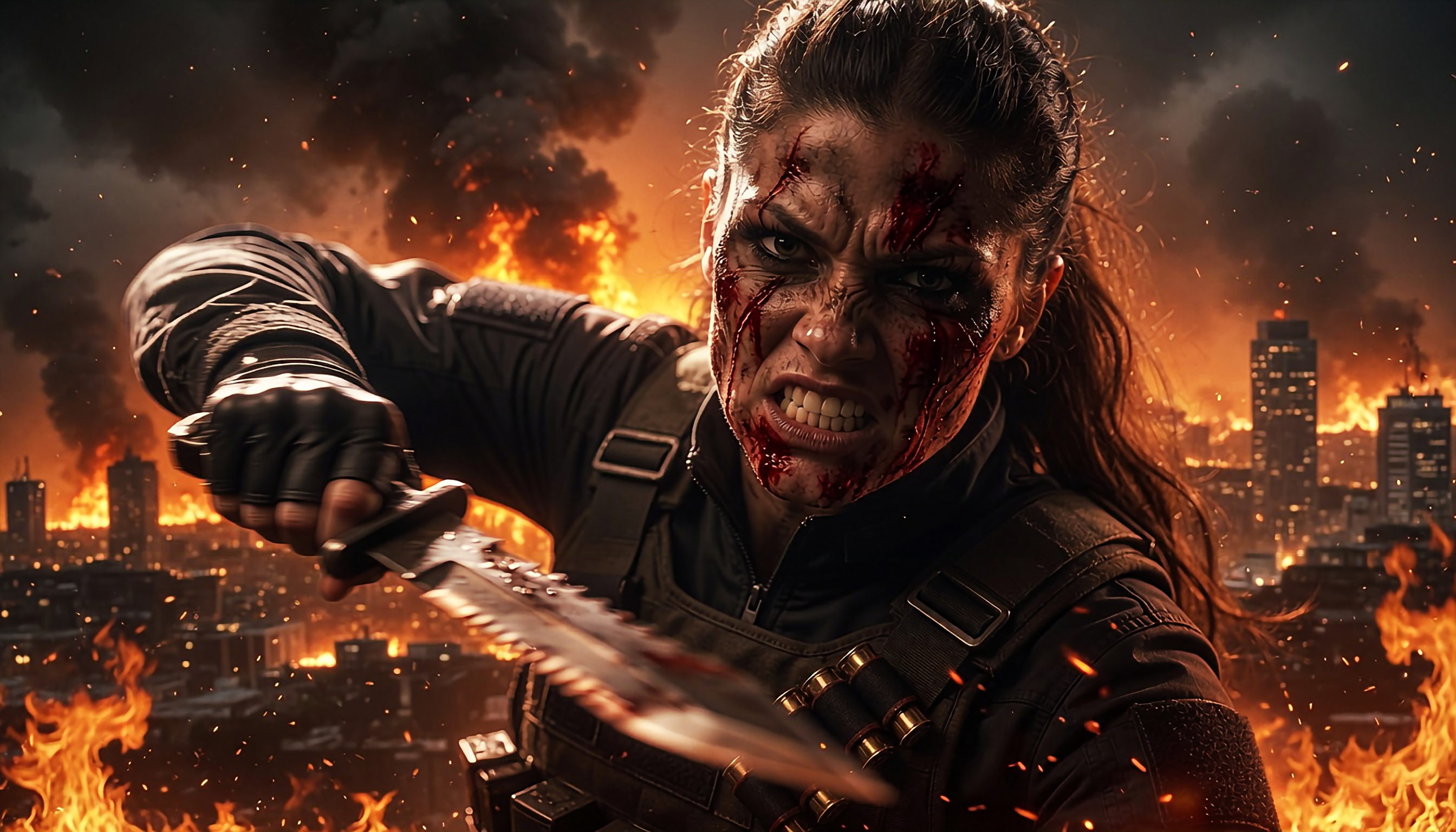 Mexican former female ninja fighting against the forces of hell 14