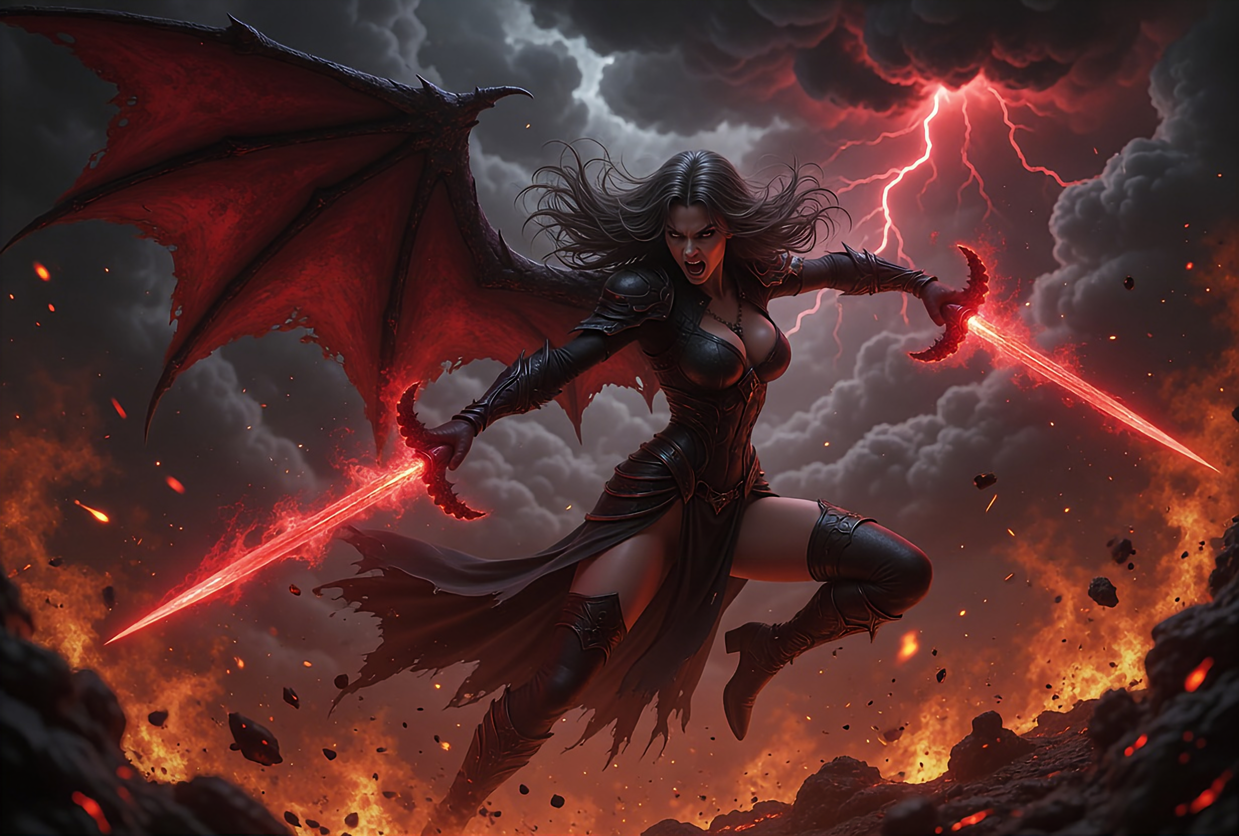 Female hell demon's being horrifying and brutal 6