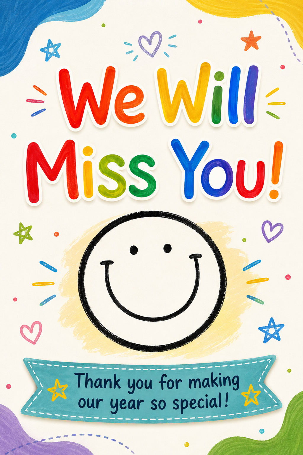 We Will Miss You! | Student Goodbye Booklet & Farewell Memory Book