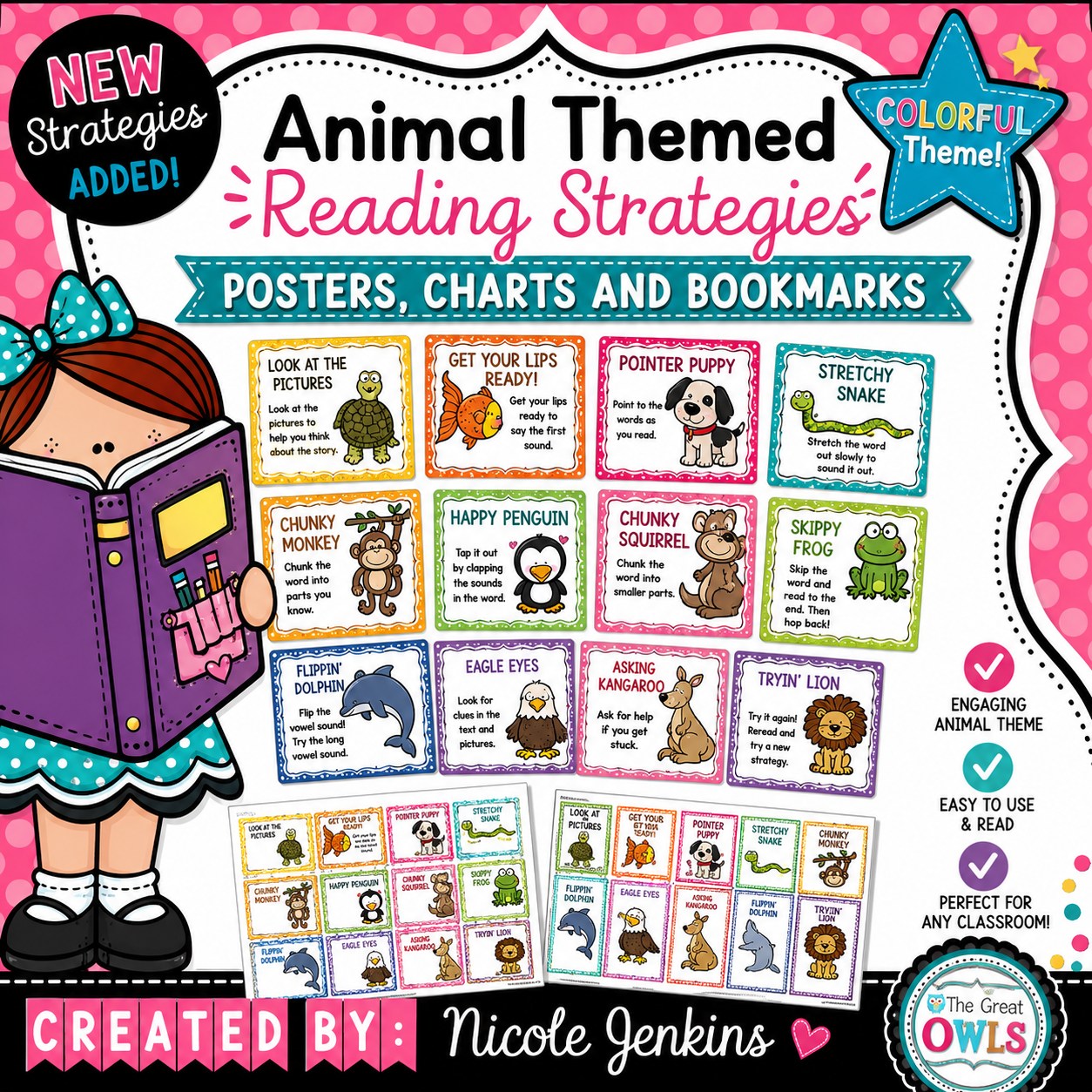 Reading Strategies Posters & Resources | Colorful Classroom Theme