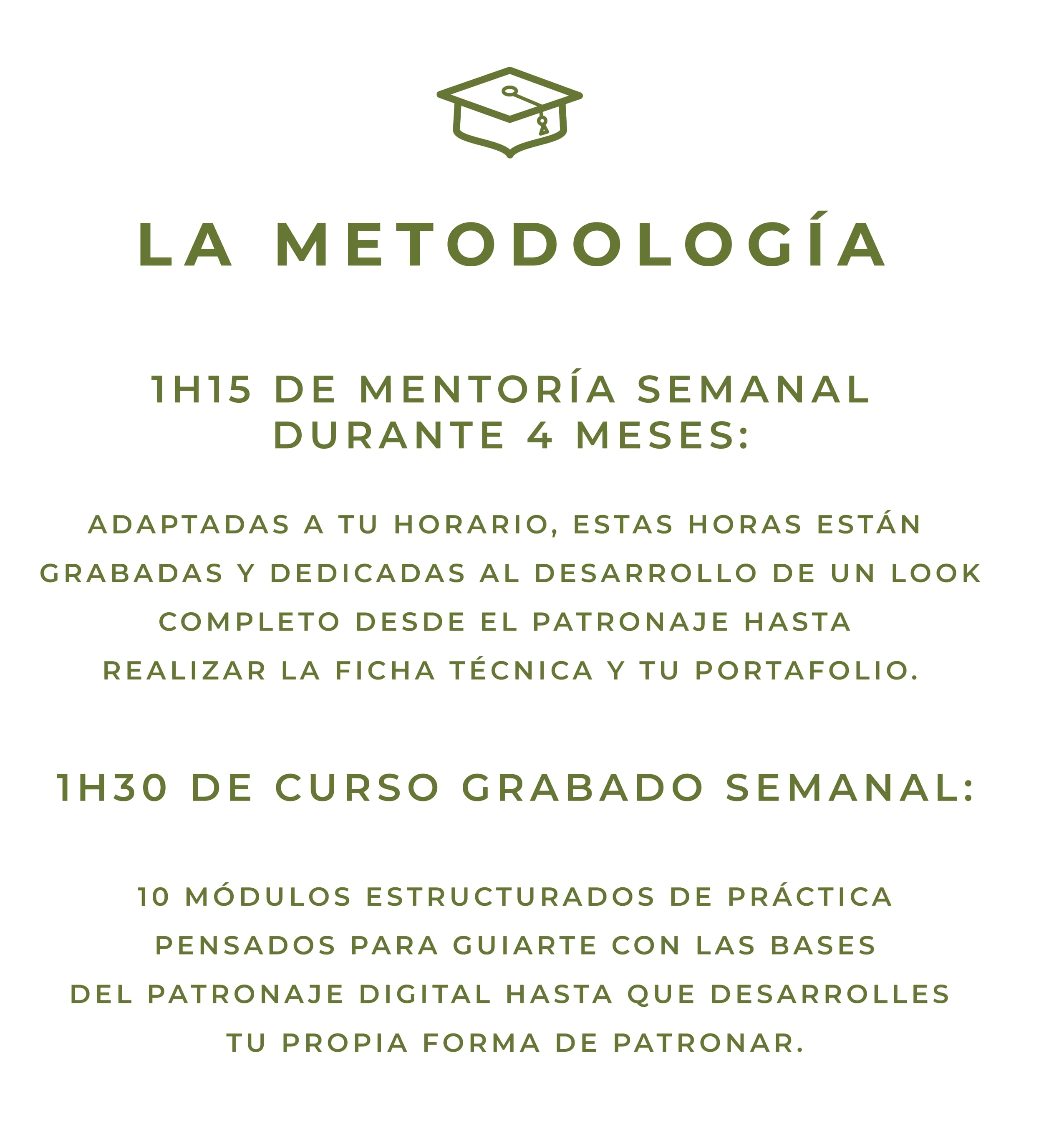 metodología, curso, mentoría, aprendizaje, clases, grabadas, proyecto, diseño